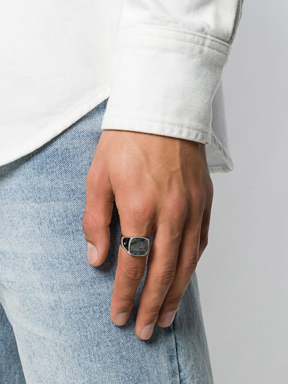 Silver cushion ring - unisex